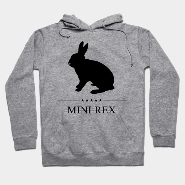 Mini Rex Rabbit Black Silhouette Hoodie by millersye